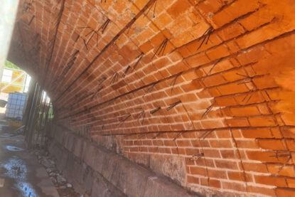 The MARS System of masonry reinforcement being installed by the Goldhawk Bridge Restoration team