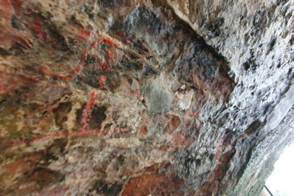 Previous bridge repairs had been carried out, evidence of mortar loss.