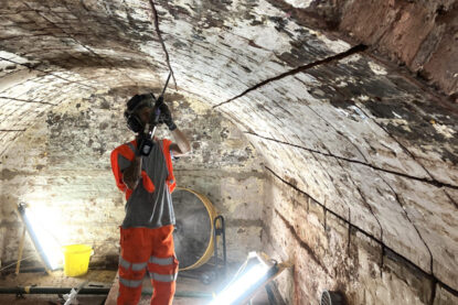 The Goldhawk team repairing the vault beneath the pavement in London