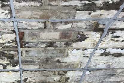 making good the brickwork after the vault strengthening MARS system as been installed